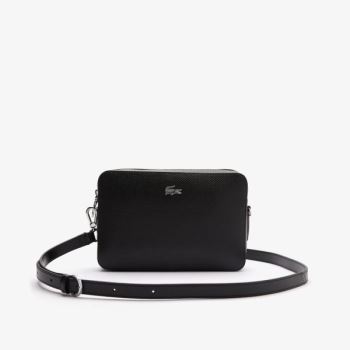 Lacoste Chantaco Detachable-Strap Premium Piqué Leather Bag Dámské - Taška Černé | CZ-1gSBpw